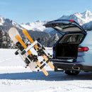 VEVOR Porte-skis sur attelage, pour récepteur 5 cm, support pour planche à neige, capacité 6 paires de skis ou 4 planches, avec verrou, sangle de sécurité, accès inclinable, rembourrage en caoutchouc - image 9