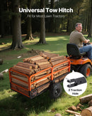 VEVOR Remorque à Benne Basculante, 623 L, Remorque de Tracteur Tondeuse à Gazon de Jardin en Acier, Capacité de Charge 725,75 kg, avec Pneus 40,64 cm, Chariot de Transport à Déversement pour VTT, UTV - image 3