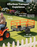 VEVOR Remorque à Benne Basculante, 623 L, Remorque de Tracteur Tondeuse à Gazon de Jardin en Acier, Capacité de Charge 725,75 kg, avec Pneus 40,64 cm, Chariot de Transport à Déversement pour VTT, UTV - image 4