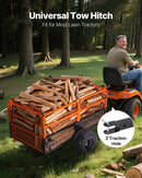 VEVOR Remorque à Benne Basculante, 793 L, Remorque de Tracteur Tondeuse à Gazon de Jardin en Acier, Capacité de Charge 800,6 kg, avec Pneus 45,72 cm, Chariot de Transport à Déversement pour VTT, UTV - image 3
