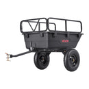 VEVOR Remorque à Benne Basculante, 283 L, Remorque de Tracteur Tondeuse à Gazon Jardin Polyéthylène, Capacité de Charge 226,8 kg, avec Pneus 40,64 cm, Chariot de Transport à Déversement pour VTT, UTV - image 10