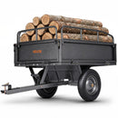 VEVOR Remorque à Benne Basculante, 283 L, Remorque de Tracteur Tondeuse à Gazon de Jardin en Acier, Capacité de Charge 226,8 kg, avec Pneus 35,56 cm, Chariot de Transport à Déversement pour VTT, UTV