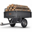 VEVOR Remorque à Benne Basculante, 283 L, Remorque de Tracteur Tondeuse à Gazon de Jardin en Acier, Capacité de Charge 226,8 kg, avec Pneus 35,56 cm, Chariot de Transport à Déversement pour VTT, UTV - image 2