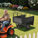 VEVOR Remorque à Benne Basculante, 481 L, Remorque de Tracteur Tondeuse à Gazon de Jardin en Acier, Capacité de Charge 272 kg, avec Pneus 40,64 cm, Chariot de Transport à Déversement, pour VTT, UTV - image 9