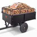 VEVOR Remorque à Benne Basculante Capacité de Charge 340 kg Remorque Utilitaire de Jardin Robuste avec Côtés Amovibles Chariot de Transport à Déversement 0,34 m³​ pour Tracteur, Tondeuse à Gazon, VTT - image 2