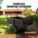 VEVOR Remorque à Benne Basculante Capacité de Charge 340 kg Remorque Utilitaire de Jardin Robuste avec Côtés Amovibles Chariot de Transport à Déversement 0,34 m³​ pour Tracteur, Tondeuse à Gazon, VTT - image 7