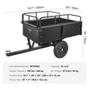 VEVOR Remorque à Benne Basculante Capacité de Charge 340 kg Remorque Utilitaire de Jardin Robuste avec Côtés Amovibles Chariot de Transport à Déversement 0,34 m³​ pour Tracteur, Tondeuse à Gazon, VTT - image 8