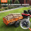 VEVOR Remorque à Benne Basculante Capacité de Charge 680 kg Remorque Utilitaire de Jardin Robuste avec Côtés Amovibles Chariot de Transport à Déversement 0,4 m³​ pour Tracteur, Tondeuse à Gazon, VTT - image 3