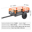 VEVOR Remorque à Benne Basculante Capacité de Charge 680 kg Remorque Utilitaire de Jardin Robuste avec Côtés Amovibles Chariot de Transport à Déversement 0,4 m³​ pour Tracteur, Tondeuse à Gazon, VTT - image 8