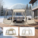 VEVOR Tente Bulle Pop-up, 4,58 x 4,32 m, Tente Igloo Dôme de Jardin pour 12-15 Personnes, Abri de Camping d'Extérieur Transparent avec Fenêtres, Imperméable et Résistante aux UV, Vue Panoramique 540°