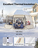VEVOR Tente Bulle Pop-up, 4,58 x 4,32 m, Tente Igloo Dôme de Jardin pour 12-15 Personnes, Abri de Camping d'Extérieur Transparent avec Fenêtres, Imperméable et Résistante aux UV, Vue Panoramique 540° - image 6