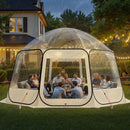 VEVOR Tente Bulle Pop-up, 4,58 x 4,32 m, Tente Igloo Dôme de Jardin pour 12-15 Personnes, Abri de Camping d'Extérieur Transparent avec Fenêtres, Imperméable et Résistante aux UV, Vue Panoramique 540° - image 9