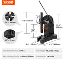 VEVOR Presse à Crémaillère, Presse à Arbre à Cliquet de 3 T, avec Levier et Volant, Hauteur Max. 310 mm, Presse à Poinçonner Manuelle de Bureau en Fonte, pour Estampage, Pliage, Étirement, Formage - image 8