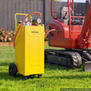 VEVOR Chariot à Carburant 113,6 L, Réservoir Diesel Mobile avec Pompe Électrique, pour Tracteurs, Chariots Élévateurs, Chargeuses et Équipements Agricoles, en Acier au Carbone, 4 Roues, Tuyau, Jaune - image 9
