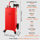 VEVOR Chariot de Carburant Diesel 113,6 L 30 gallons, Réservoir Diesel Mobile 23,5 L/min, avec Pompe Électrique 12 V 180 W, Ravitaillement de Diesel pour Tondeuses, Tracteurs, Générateurs et Bateaux - image 8