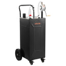 VEVOR Chariot à Carburant 132,5 L Réservoir à Carburant Mobile Pompe Manuelle, Réservoir en Acier au Carbone, avec 4 Roues et Tuyau, pour Essence et Diesel, Voiture, Quad, Tondeuse, Moto, Bateau, Noir