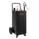 VEVOR Chariot Carburant 113,6 L Réservoir à Carburant Mobile Pompe Manuelle, Réservoir en Acier au Carbone, avec 2 Roues et Tuyau, pour Essence et Diesel, Voiture, Tondeuse, Quad, Bateau, Moto, Noir - image 2