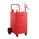 VEVOR Chariot Carburant 151,4 L Réservoir à Carburant Mobile Pompe Manuelle, Réservoir en Acier au Carbone, avec 4 Roues et Tuyau, pour Essence et Diesel, Voiture, Tondeuse, Quad, Moto, Bateau, Rouge