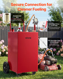 VEVOR Chariot Carburant 151,4 L Réservoir à Carburant Mobile Pompe Manuelle, Réservoir en Acier au Carbone, avec 4 Roues et Tuyau, pour Essence et Diesel, Voiture, Tondeuse, Quad, Moto, Bateau, Rouge - image 6