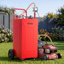 VEVOR Chariot Carburant 132,5 L Réservoir à Carburant Mobile Pompe Manuelle, Réservoir en Acier au Carbone, avec 4 Roues et Tuyau, pour Essence et Diesel, Voiture, Quad, Tondeuse, Bateau, Moto, Rouge - image 9