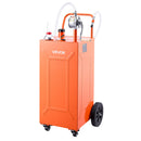 VEVOR Chariot Carburant 132,5 L Réservoir à Carburant Mobile Pompe Manuelle, Réservoir en Acier au Carbone, avec 4 Roues et Tuyau, pour Essence et Diesel, Voiture, Quad, Tondeuse, Bateau, Moto, Orange - image 10