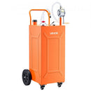 VEVOR Chariot Carburant 132,5 L Réservoir à Carburant Mobile Pompe Manuelle, Réservoir en Acier au Carbone, avec 4 Roues et Tuyau, pour Essence et Diesel, Voiture, Quad, Tondeuse, Bateau, Moto, Orange - image 2