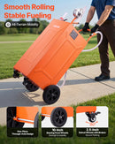 VEVOR Chariot Carburant 132,5 L Réservoir à Carburant Mobile Pompe Manuelle, Réservoir en Acier au Carbone, avec 4 Roues et Tuyau, pour Essence et Diesel, Voiture, Quad, Tondeuse, Bateau, Moto, Orange - image 5