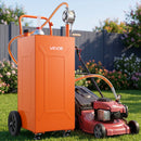 VEVOR Chariot Carburant 132,5 L Réservoir à Carburant Mobile Pompe Manuelle, Réservoir en Acier au Carbone, avec 4 Roues et Tuyau, pour Essence et Diesel, Voiture, Quad, Tondeuse, Bateau, Moto, Orange - image 9