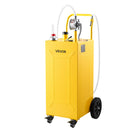 VEVOR Chariot Carburant 132,5 L Réservoir à Carburant Mobile Pompe Manuelle, Réservoir en Acier au Carbone, avec 4 Roues et Tuyau, pour Essence et Diesel, Voiture, Quad, Tondeuse, Moto, Bateau, Jaune - image 10