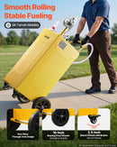 VEVOR Chariot Carburant 132,5 L Réservoir à Carburant Mobile Pompe Manuelle, Réservoir en Acier au Carbone, avec 4 Roues et Tuyau, pour Essence et Diesel, Voiture, Quad, Tondeuse, Moto, Bateau, Jaune - image 5