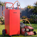 VEVOR Chariot Carburant 113,6 L Réservoir à Carburant Mobile Pompe Manuelle, Réservoir en Acier au Carbone, avec 4 Roues et Tuyau, pour Essence et Diesel, Voiture, Quad, Tondeuse, Moto, Bateau, Rouge - image 9