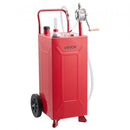 VEVOR Chariot Carburant 113,6 L Réservoir à Carburant Mobile Pompe Manuelle, Réservoir en Acier au Carbone, avec 2 Roues et Tuyau, pour Essence et Diesel, Voiture, Tondeuse, Quad, Bateau, Moto, Rouge - image 2