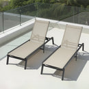 VEVOR Bain de Soleil, Capacité de Charge 181,44 kg, Chaise Longue Jardin Pliable Inclinable en Aluminium, Lot de 2, avec 5 Positions Réglables, pour Extérieur, Piscine, Plage, Terrasse, Patio, Pelouse - image 9