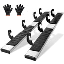 VEVOR Marchepieds 2PCs de 16,5 cm Compatible avec Chevy Silverado 2007-2018/GMC Sierra 1500 Crew Cab/2019 2500HD 3500HD 1500 LD, Barres Latérales en Acier Inoxydable 201, Capacité de Charge 227 kg