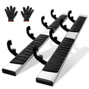 VEVOR Marchepieds 2PCs de 16,5 cm Compatible avec Chevy Silverado 2019-2023/GMC Sierra 1500/Silverado 2020-2024 /Sierra 2500/Crew Cab3500HD, Barres Latérales en Acier Inoxydable 201, Charge 227 kg