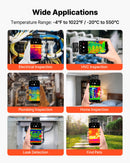 VEVOR Caméra Thermique pour Android et iOS Super Résolution TISR 512x384 Imageur Thermique Infrarouge 256x192 pour Smartphone Tablette, 25 Hz, -20 °C à 550 °C, avec Objectif Macro, 6 Palettes Couleurs - image 4
