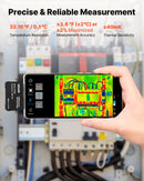 VEVOR Caméra Thermique pour Android et iOS Super Résolution TISR 512x384 Imageur Thermique Infrarouge Résolution 256x192 pour Smartphone et Tablette, 25 Hz, -20 °C à 550 °C, avec 6 Palettes Couleurs - image 7