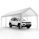 VEVOR Carport, 3,05 x 6,09 m, Abri de Voiture Robuste avec Cadre en Acier, Abri de Garage Extérieur, Résistant aux UV et à l'Eau, Protection Toutes Saisons, Auvent pour Voiture, Bateau, Moto, Blanc - image 10