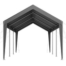 VEVOR Carport, 3,05 x 6,09 m, Abri de Voiture Robuste avec Cadre en Acier, Abri de Garage Extérieur, Résistant aux UV et à l'Eau, Protection Toutes Saisons, Auvent pour Voitures, Bateaux, Moto, Gris - image 11
