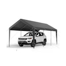 VEVOR Carport, 3,05 x 6,09 m, Abri de Voiture Robuste avec Cadre en Acier, Abri de Garage Extérieur, Résistant aux UV et à l'Eau, Protection Toutes Saisons, Auvent pour Voitures, Bateaux, Moto, Gris - image 2