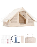 VEVOR Tente de Camping Gonflable, 3x2x2 m, Tente de Glamping pour 3 à 5 Personnes Oxford 300D Facile à Installer, avec Pompe à Main, Portes, Fenêtres en Maille, Sac de Rangement, Transport Simple