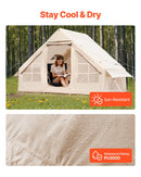 VEVOR Tente de Camping Gonflable, 3x2x2 m, Tente de Glamping pour 3 à 5 Personnes Oxford 300D Facile à Installer, avec Pompe à Main, Portes, Fenêtres en Maille, Sac de Rangement, Transport Simple - image 5