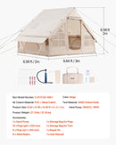 VEVOR Tente de Camping Gonflable, 3x2x2 m, Tente de Glamping pour 3 à 5 Personnes Oxford 300D Facile à Installer, avec Pompe à Main, Portes, Fenêtres en Maille, Sac de Rangement, Transport Simple - image 8