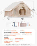 VEVOR Tente de Camping Gonflable, 3x3x2,3 m, Tente de Glamping pour 4 à 6 Personnes Oxford 300D Facile à Installer, avec Pompe à Main, Portes, Fenêtres en Maille, Sac de Rangement, Transport Simple - image 8