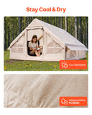 VEVOR Tente de Camping Gonflable, 4 x 3 x 2 m, Tente de Glamping pour 5 à 8 Personnes Oxford 300D, avec Pompe à Main, Portes, Fenêtres en Maille, Sac de Rangement, Simple à Installer, Transport Facile - image 5