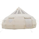 VEVOR Tente Yourte en Toile, Tente Cloche 5 m pour Camping Familial, Glamping, Chasse, Événements Plein Air, Jusqu'à 12 Personnes, avec Passage pour Conduit de Poêle, Tapis Amovible, Toit Anti-pluie - image 11