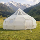 VEVOR Tente Yourte en Toile, Tente Cloche 5 m pour Camping Familial, Glamping, Chasse, Événements Plein Air, Jusqu'à 12 Personnes, avec Passage pour Conduit de Poêle, Tapis Amovible, Toit Anti-pluie - image 2
