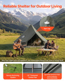 VEVOR Tente Yourte en Toile, Tente Cloche 4 m pour 4 Saisons, Camping Familial, Glamping, Chasse, Fêtes Événements en Plein Air, Jusqu'à 4 Personnes, avec Passage pour Conduit de Poêle, Tapis Amovible - image 5
