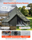 VEVOR Tente Yourte en Toile, Tente Cloche 4 m pour 4 Saisons, Camping Familial, Glamping, Chasse, Fêtes Événements en Plein Air, Jusqu'à 4 Personnes, avec Passage pour Conduit de Poêle, Tapis Amovible - image 6