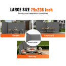 VEVOR Auvent Latéral Rétractable 200x600 cm Paravent Extérieur Imperméable Brise-Vue Tissu en Polyester 180 g/m² Pare-vent Écran de Séparation Résistant aux UV 30+ pour Jardin, Balcon, Terrasse, Gris - image 7
